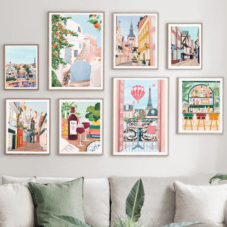 Commercial Printing Shop - 1 toile sans cadre, affiches minimalistes