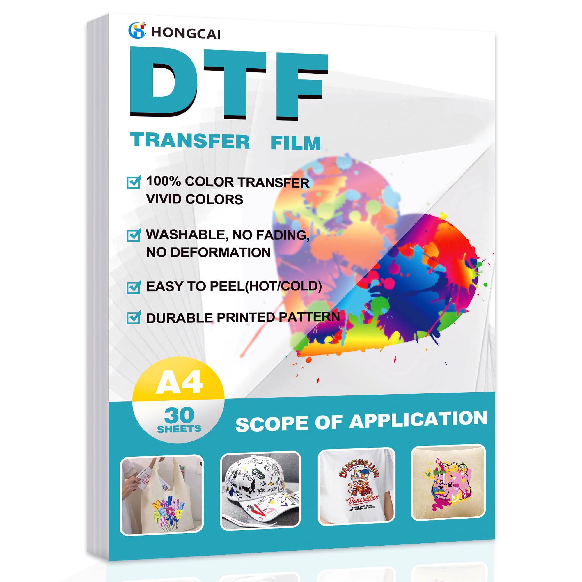 Dtf Hot Peel Film - HONGCAI 30 feuilles de film de