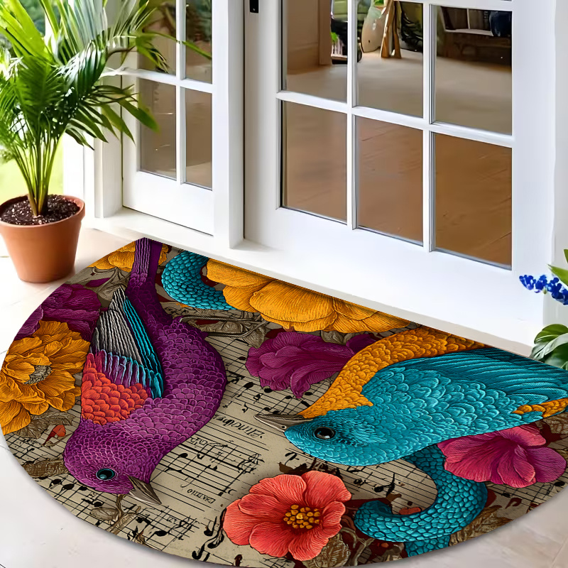Tapis d'entrée rond à imprimé  - Commercial Printing Shop avis et prix